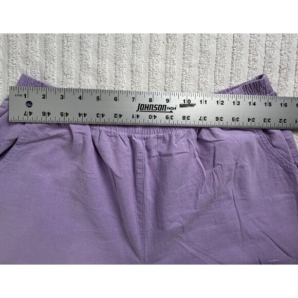 Vintage Koret Hand Printed Button Down Blouse and Pants Set Size Large Purple - Picture 13 of 16